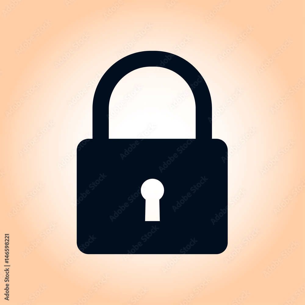 Lock icon. User login or authenticate icon. Flat design style. Lock icon. User login or authenticate icon. Flat design style.