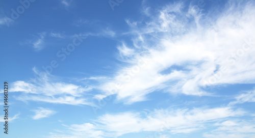 sky blue white clouds fresh air nature