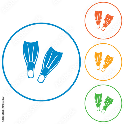 Diving flippers icon