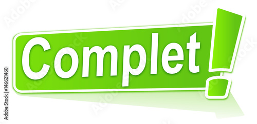 complet sur étiquette verte