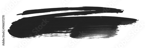 Brush stroke and texture. Smear brush on a white background.