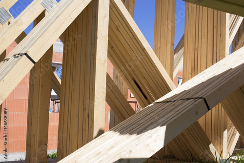 charpente sur un chantier