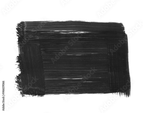 Brush stroke and texture. Smear brush on a white background.