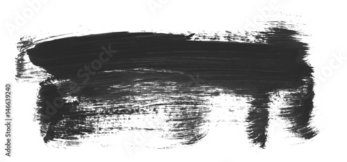 Brush stroke and texture. Smear brush on a white background.