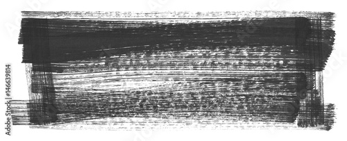 Brush stroke and texture. Smear brush on a white background.