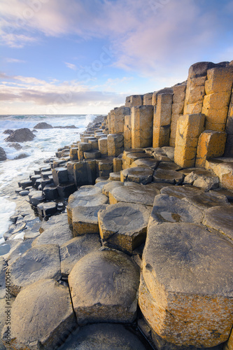 sundown at giants causeway, Northern Ireland