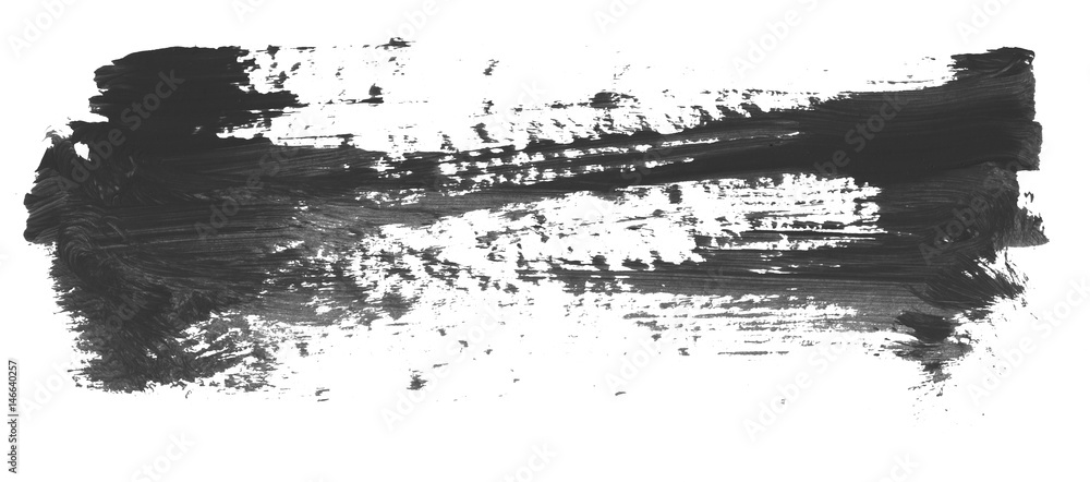 Brush stroke and texture. Smear brush on a white background.