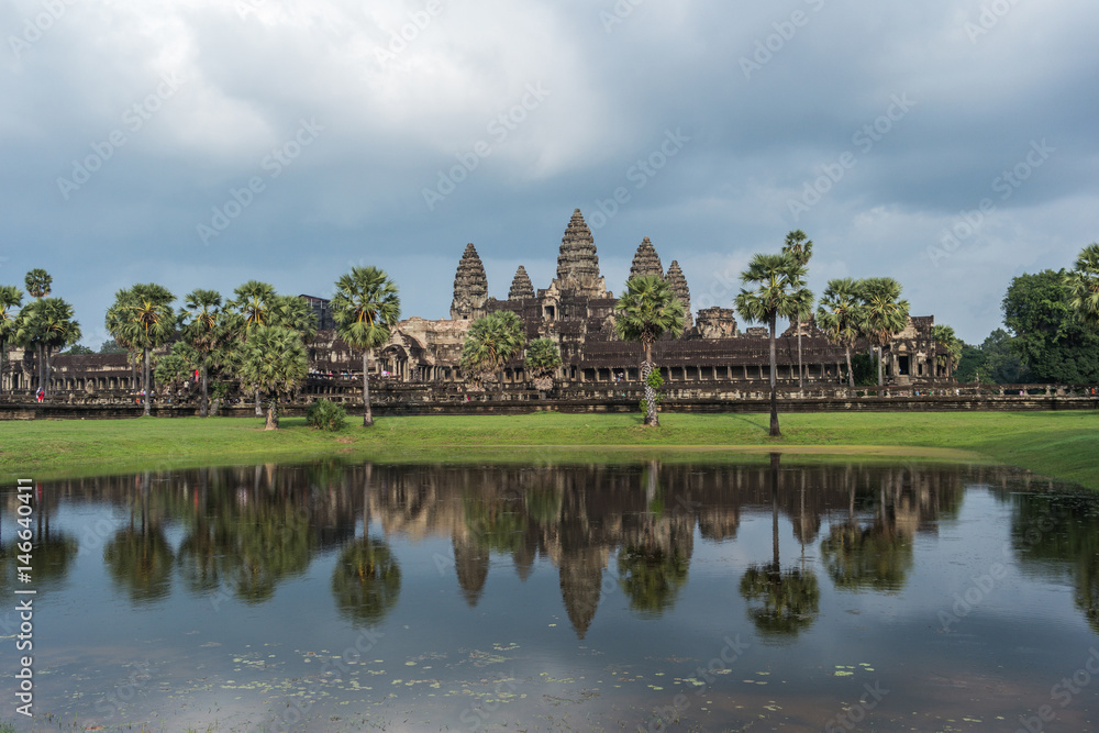 Angkor Wat temple seen across the lake Angkor Wat temple seen across the lake