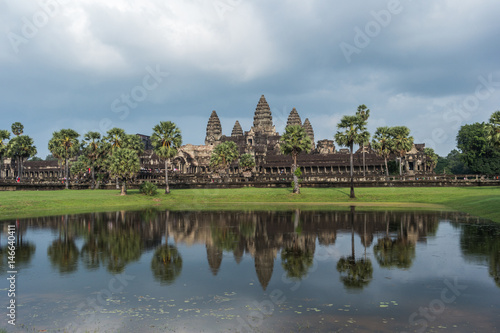 Angkor Wat temple seen across the lake