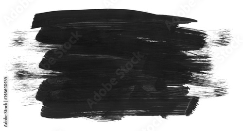 Brush stroke and texture. Smear brush on a white background.