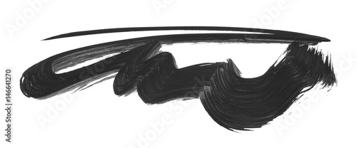 Brush stroke and texture. Smear brush on a white background.