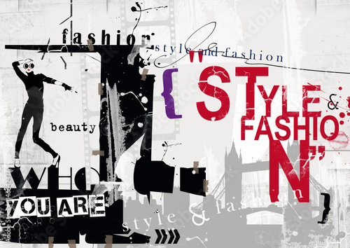 STYLE and FASHION word cloud concept.