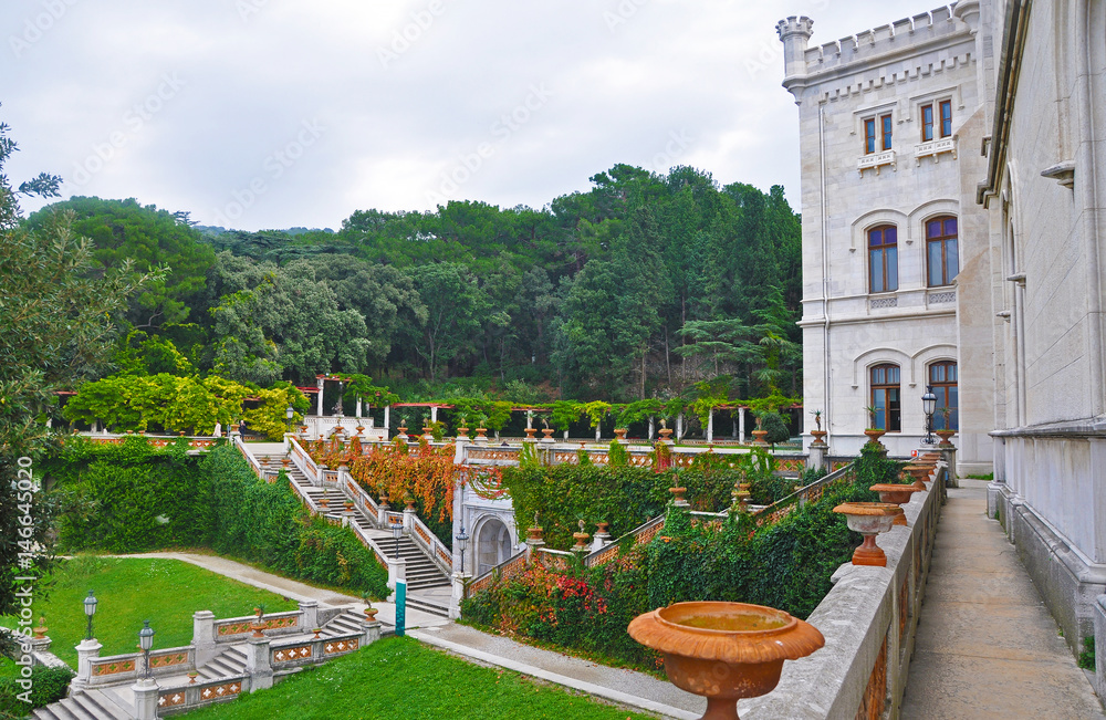Magnificent Italian Park of the Miramare castle