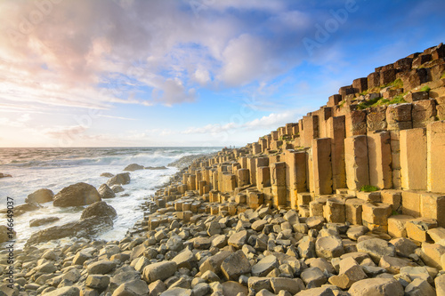 sundown at giants causeway, Northern Ireland