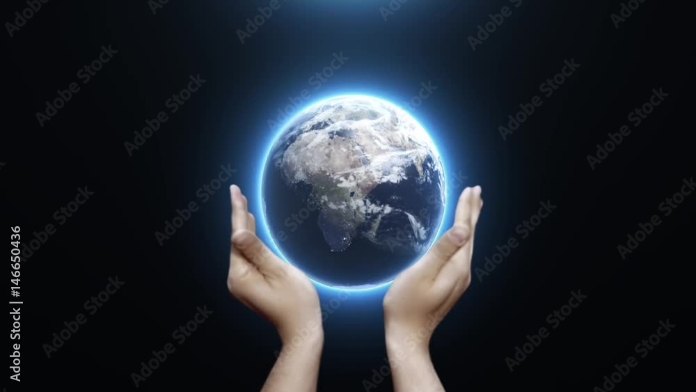 The arms hold a spinning world The arms hold a spinning world