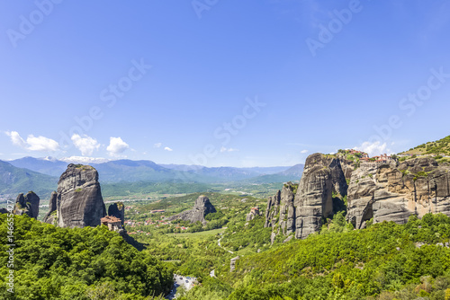 panoramic view on one of the Meteora monasteries