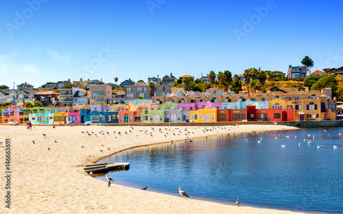 Colorful residential neighborhood in Capitola, California photo