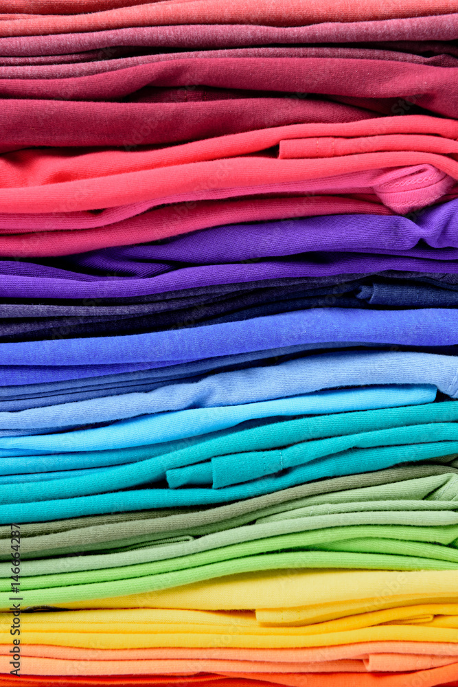 Colorful t-shirt clothes abstract texture background Colorful t-shirt clothes abstract texture background
