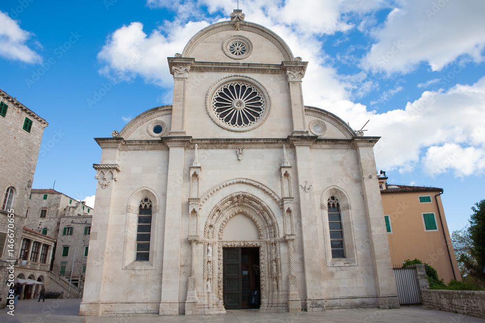 The St. James Cathedral, an UNESCO world heritage in Sibenik city, Croatia.