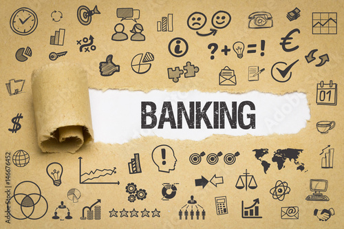 Banking / Papier mit Symbole