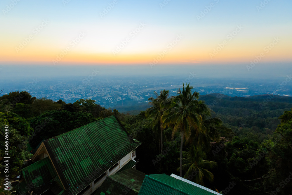 Fototapeta premium Panorama of Thai Chiang Mai