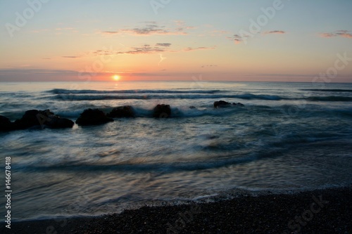 Beautiful sunrise at the sea