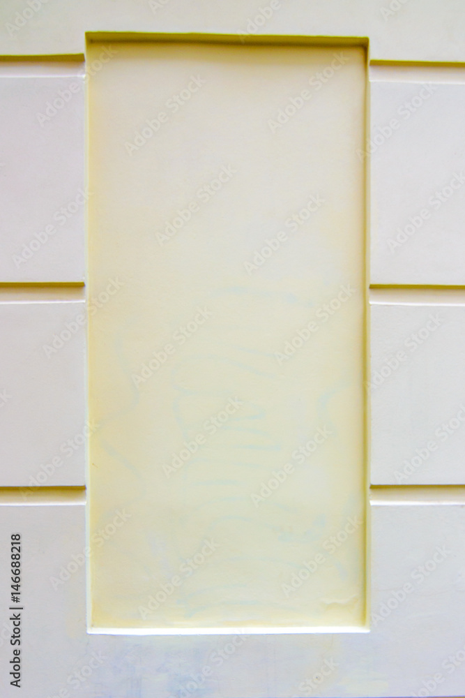 Fototapeta premium blank frame on a white wall background