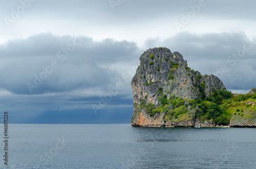 The Sea and Mountain at Koh ha  Similan No.5  a Group of Similan Islands in The Andaman Sea Thailand. 