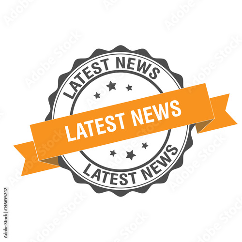 Latest news stamp illustration