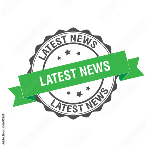 Latest news stamp illustration