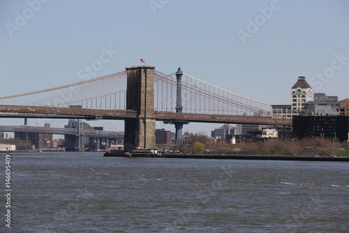 View at Brooklyn Bridge from water