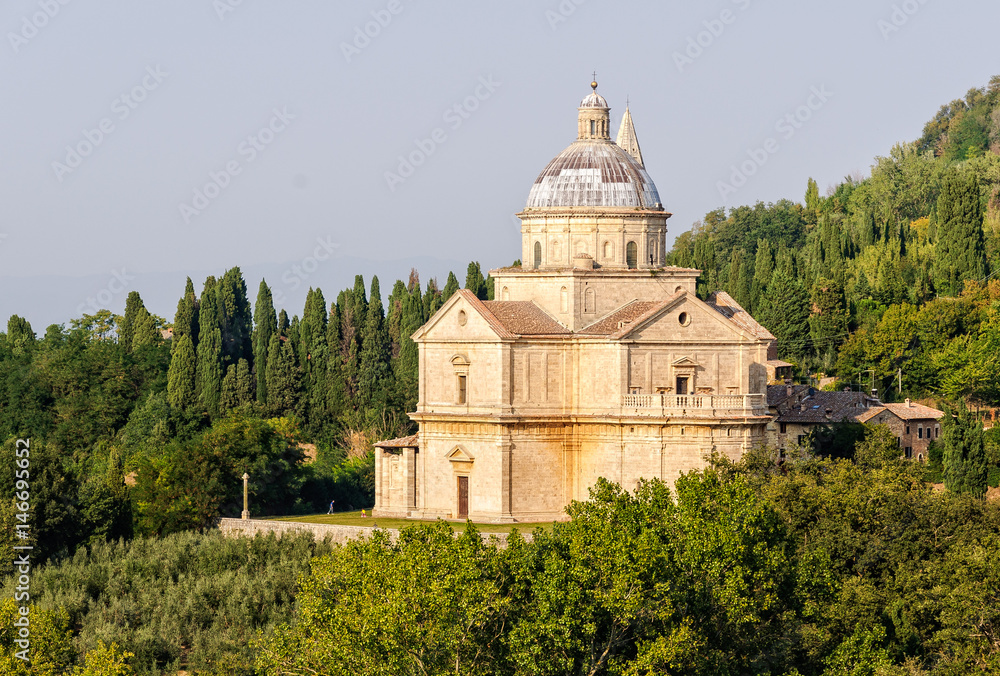 The renaissance Church of San Biagio under the walls of Montepulciano in Tuscany, Italy