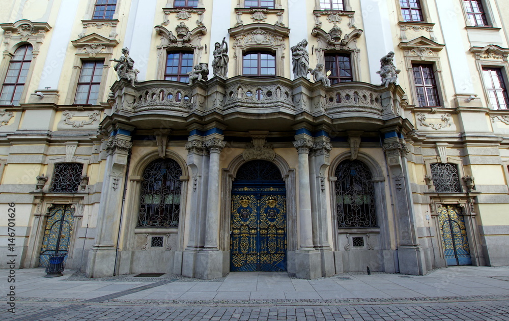 Balustrada - Gmach główny Uniwersytetu Wrocławskiego