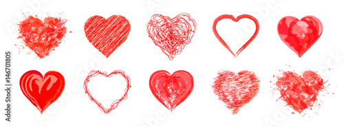 The drawn  hearts  for  Mother's Day, Valentine's Day or weddings