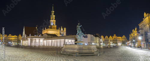 Panorama of the old city in Poznan