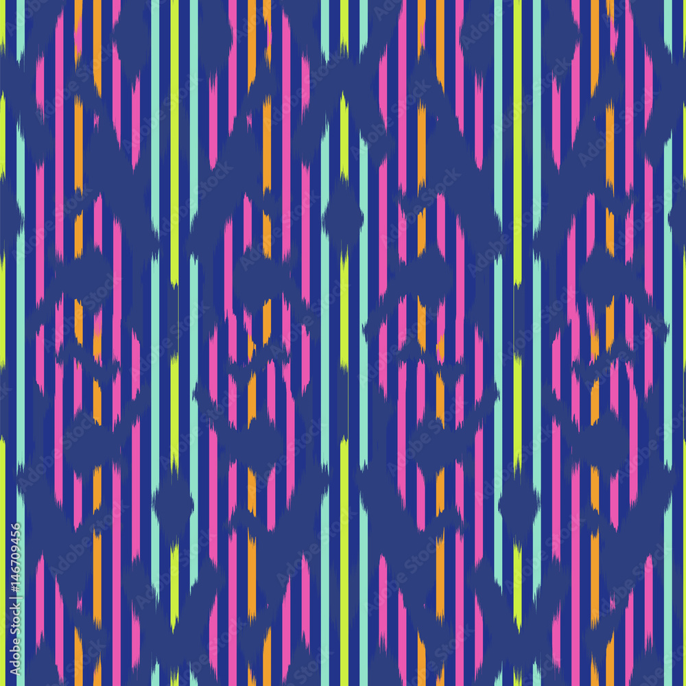 Ikat Seamless Pattern Design for Fabric Ikat Seamless Pattern Design for Fabric