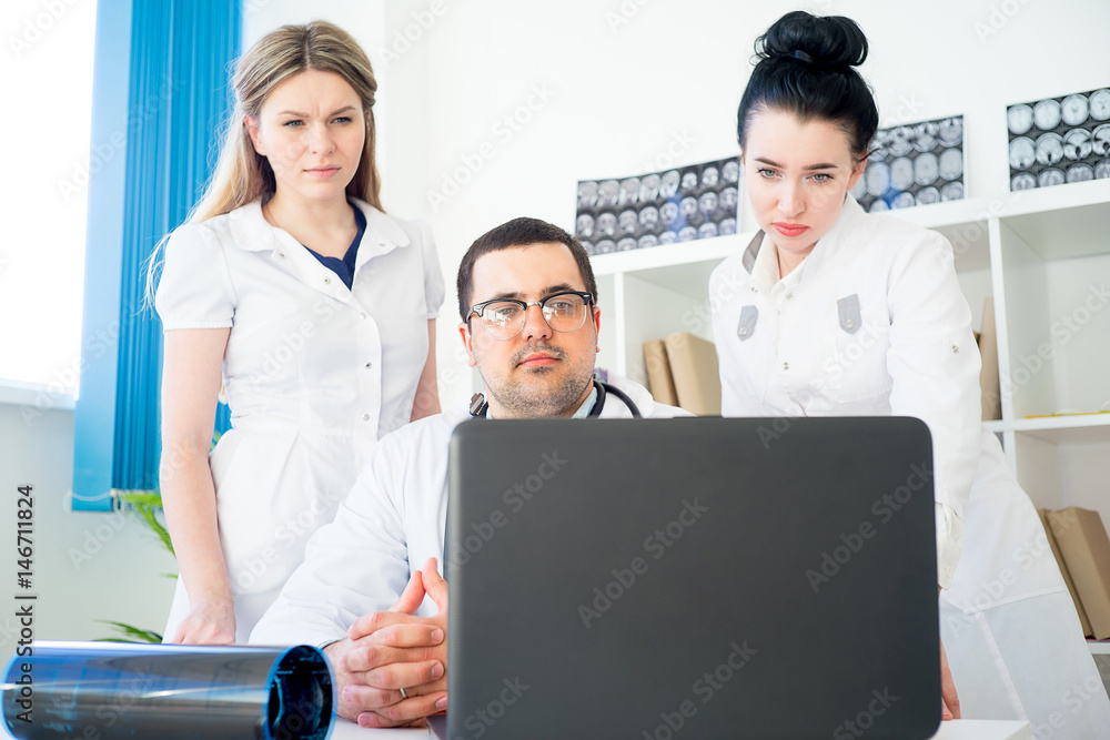 Team of doctors at working place