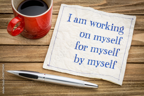 I am working on myself - napkin concept