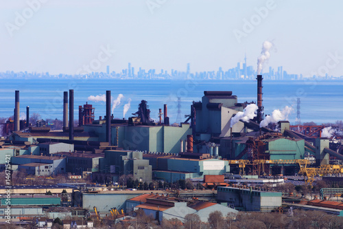 Hamilton from the Niagara escarpment with Toronto skyline in background
