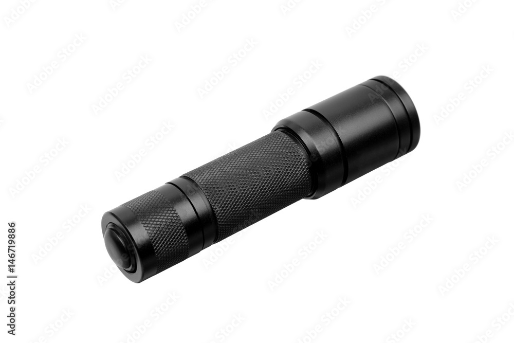 Black small metal flashlight Black small metal flashlight
