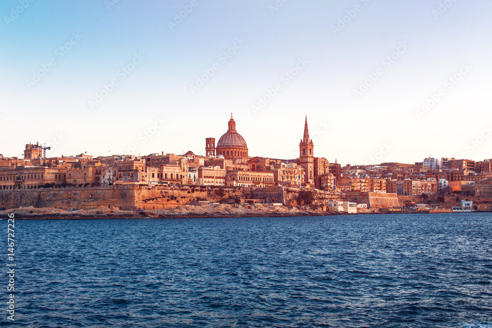 Obraz premium Valletta vintage background, Malta, EU