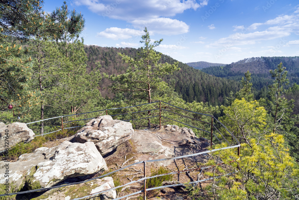 Aussichtspunkt Christkindelfelsen bei Eppenbrunn Stock-Foto | Adobe Stock