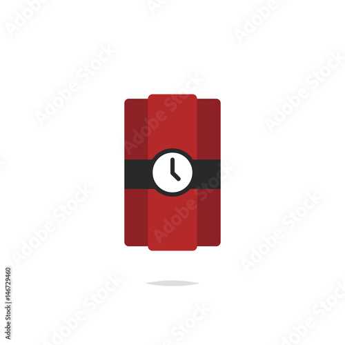 Time bomb flat icon vector