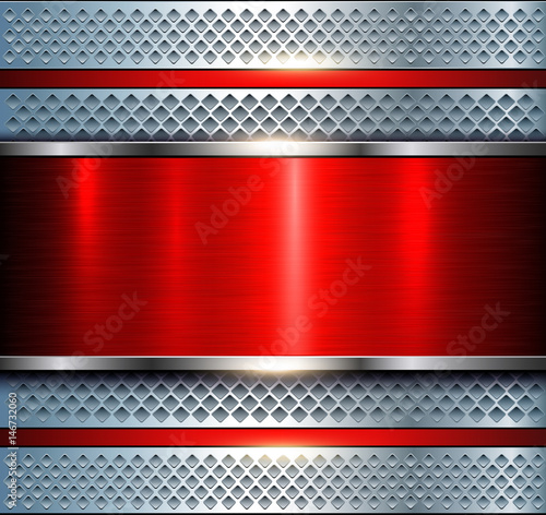 Background metallic silver red