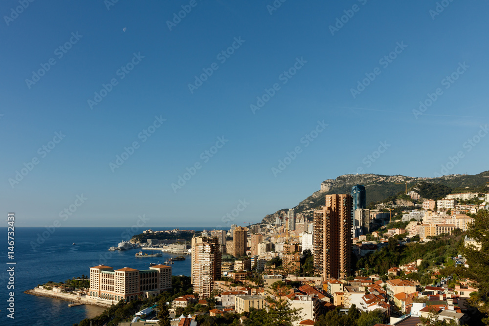 vue on Monaco, Monte-Carlo from Beausoleil