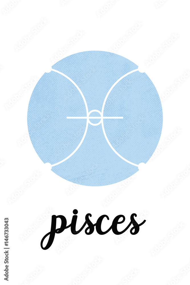 Zodiac signs with white backround - pisces Zodiac signs with white backround - pisces