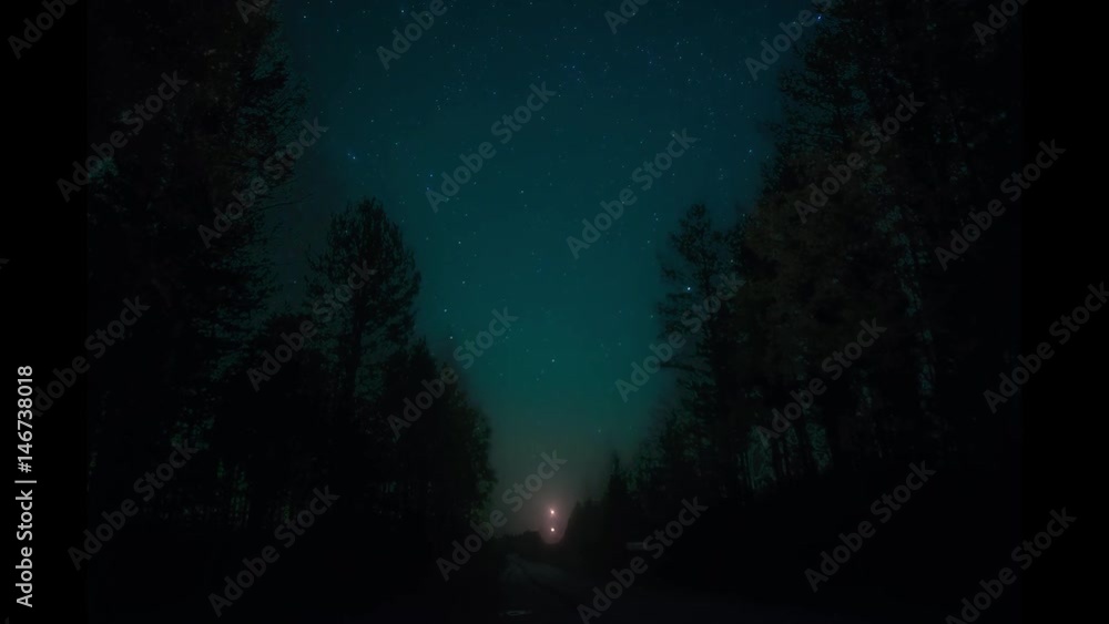 Timelapse clip. Stars moving on night sky. Timelapse clip. Stars moving on night sky.