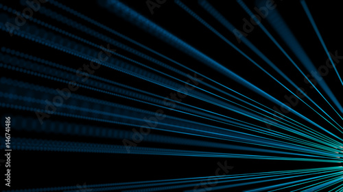 Abstract dot particles line 