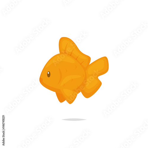 Cartoon goldfish vector illustration