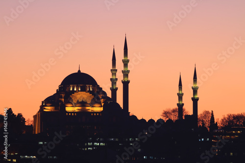 Suleymaniye Mosque, Istanbul at sunset